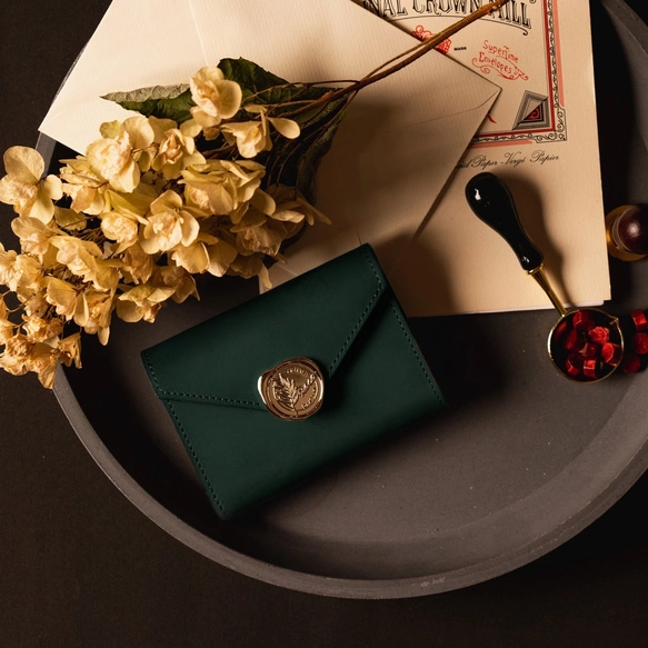 「ミニマルウォレット」letters collection 限定カラー レッド フォレストグリーン パープル